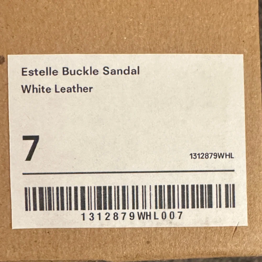 Reformation Estelle Buckle Sandal - White - Size 7 - Picture 7 of 7